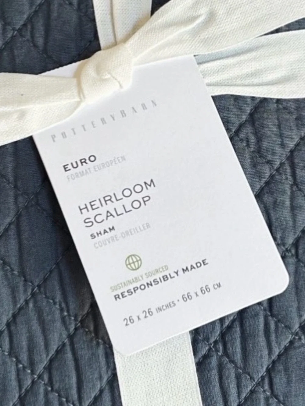 Pottery Barn Heirloom Scalloped Quilted Sham